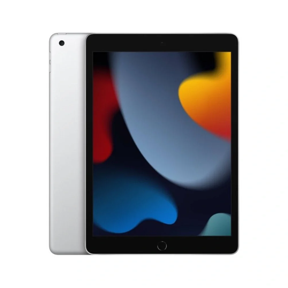Apple Silver iPad with Sleek Design and Home Button
